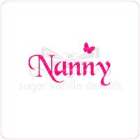 Nanny Cupcake Stencil