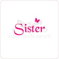 Sister Cupcake Stencil