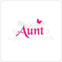 Aunt Cupcake Stencil