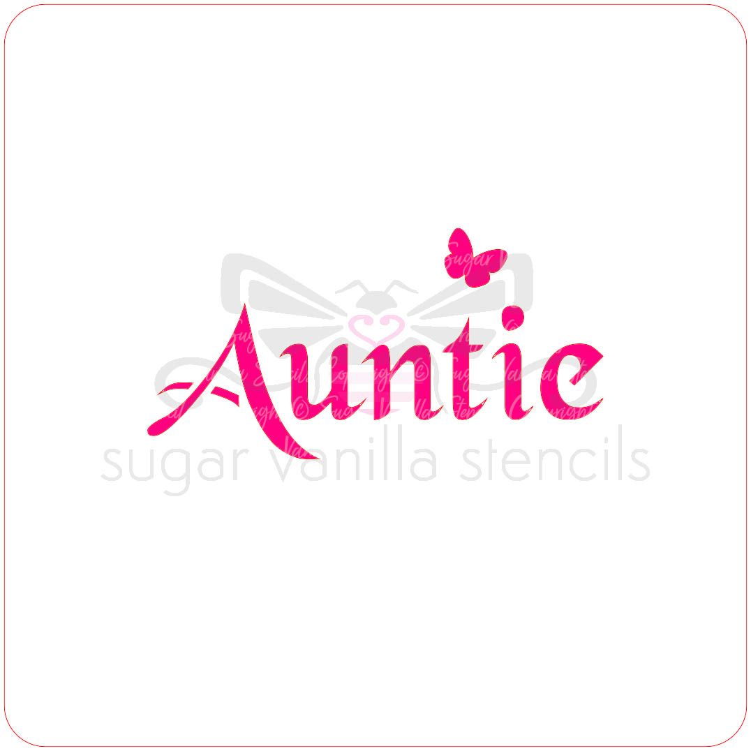Auntie Cupcake Stencil