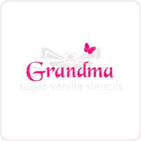 Grandma Cupcake Stencil