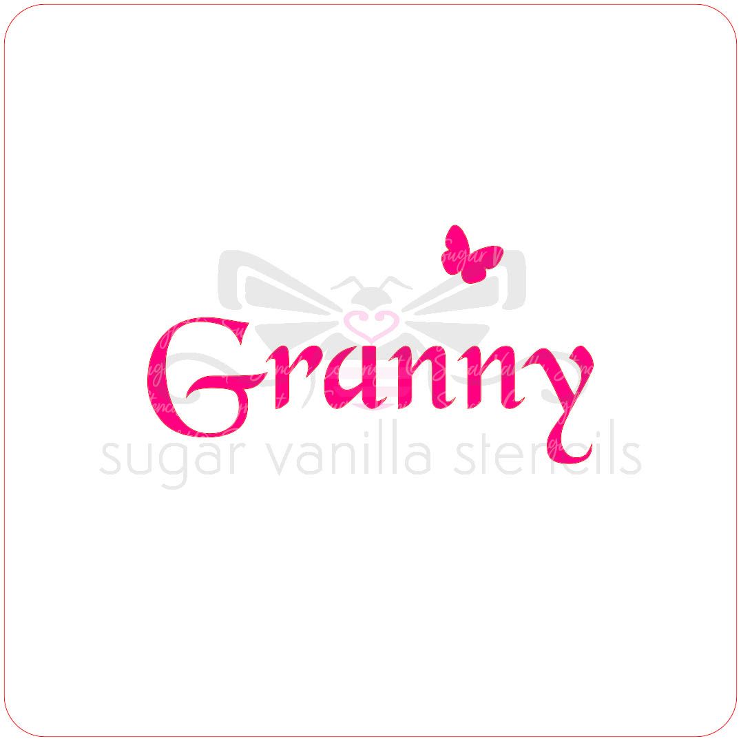 Granny Cupcake Stencil