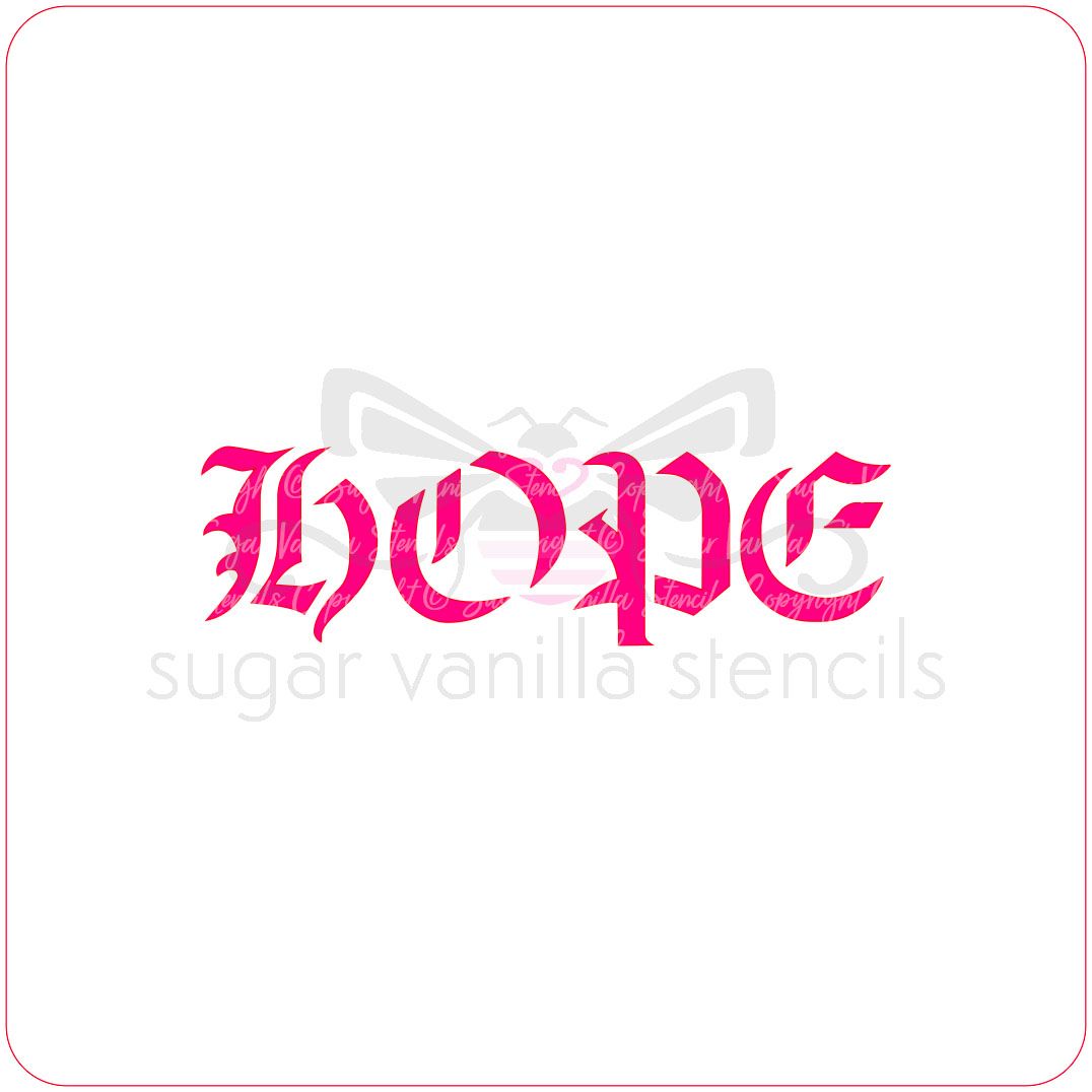 Hope Cupcake Stencil