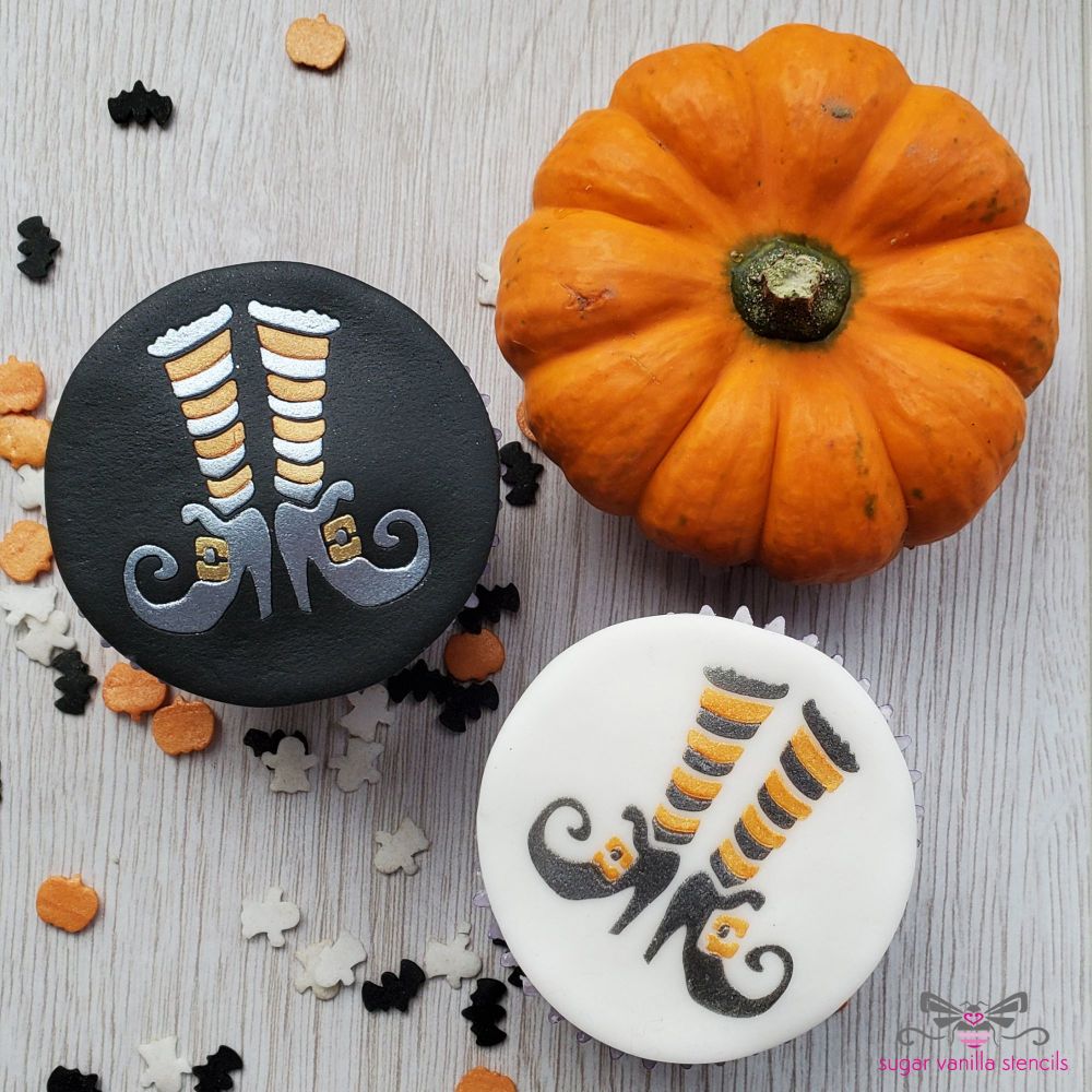 Witch Boots Cupcake Stencil Set (Double Stencil)