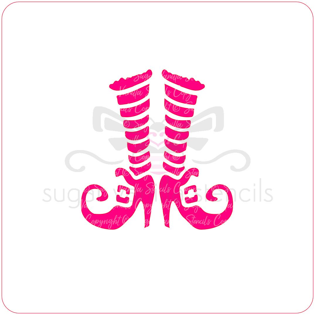 Witch Boots Cupcake Stencil