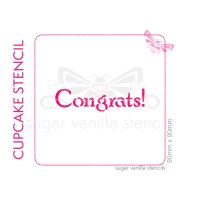 Congrats Cupcake Stencil