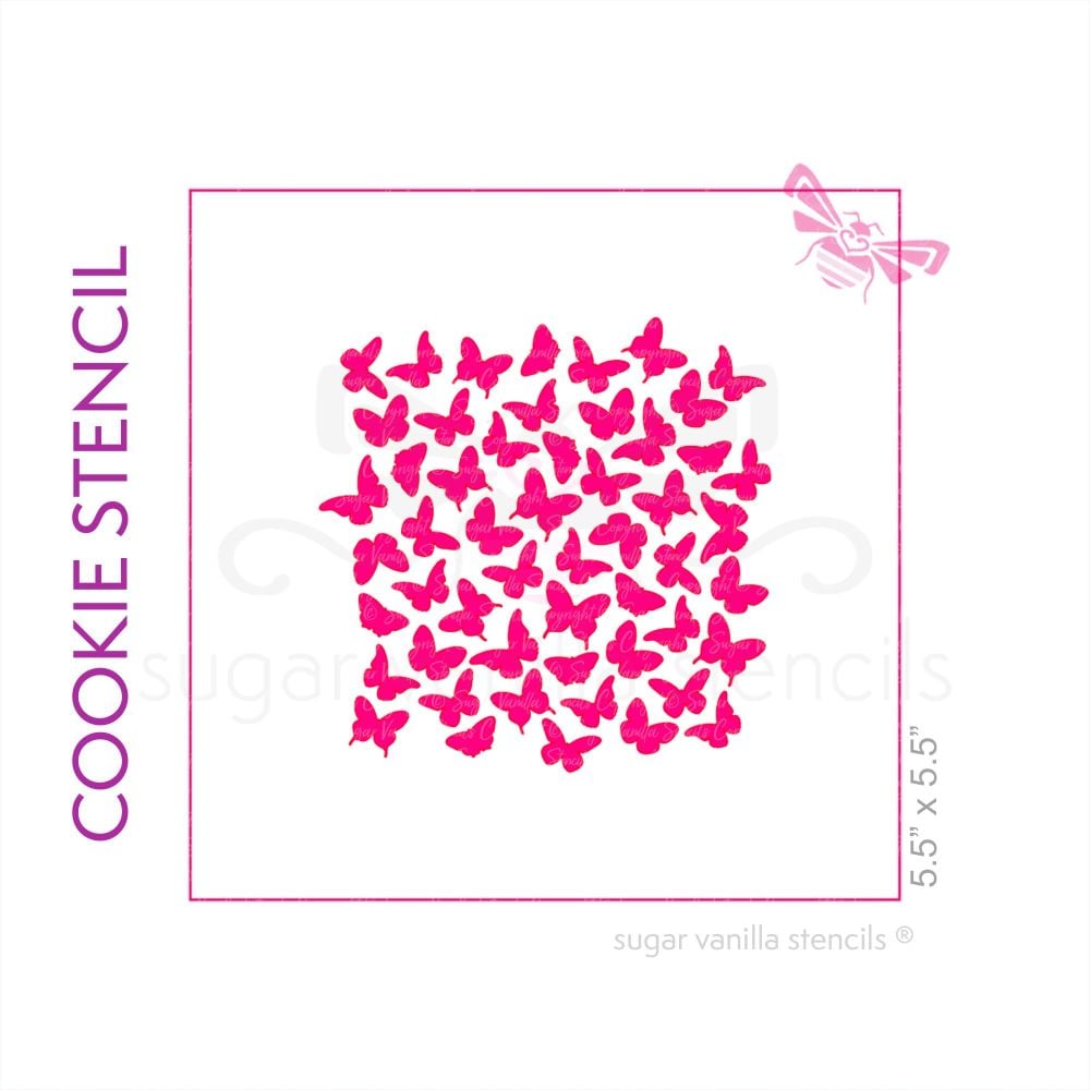 Flutterbys Cookie Stencil - Small
