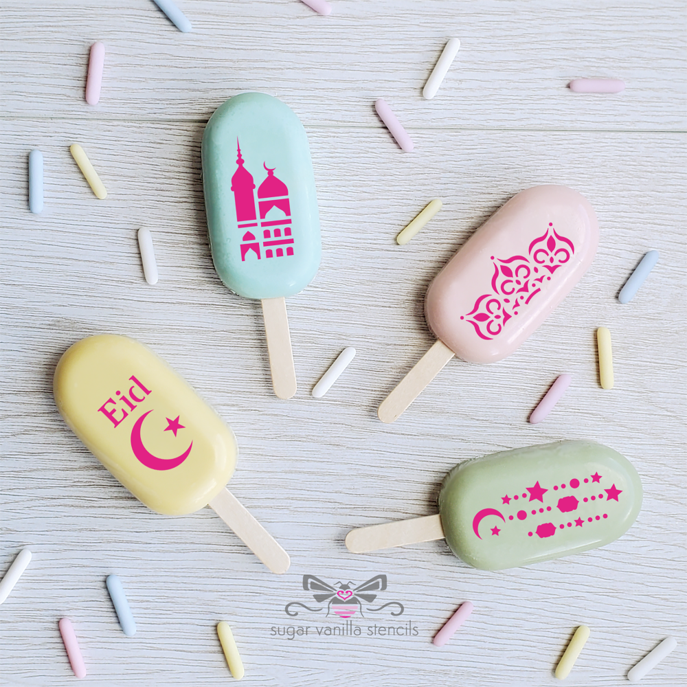 Mosque Eid Cakesicle Stencil Set #4 - SMALL