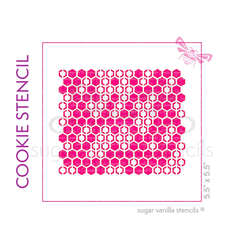 Honeycomb Cookie Stencil - Small