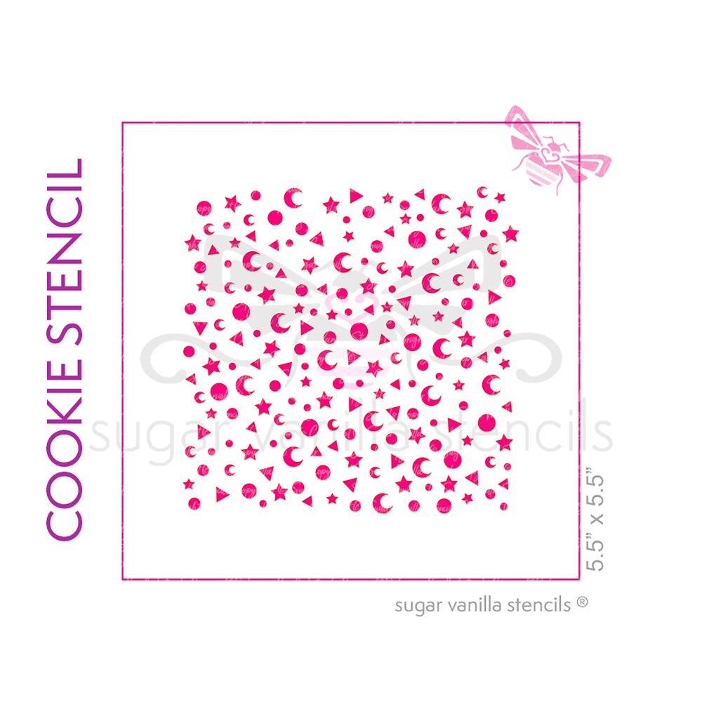 Magical Sprinkles Cookie Stencil - Small Motifs