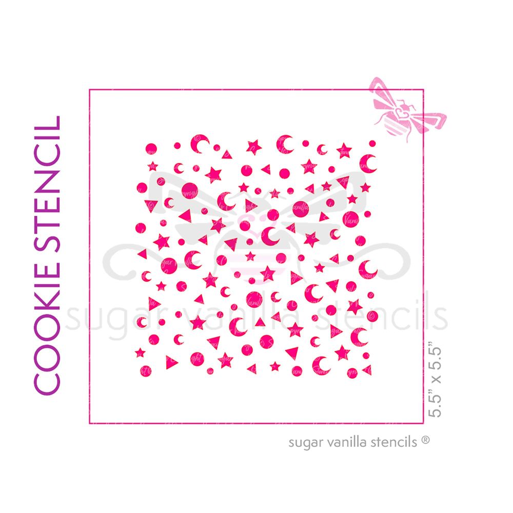 Magical Sprinkles Cookie Stencil - Large Motifs
