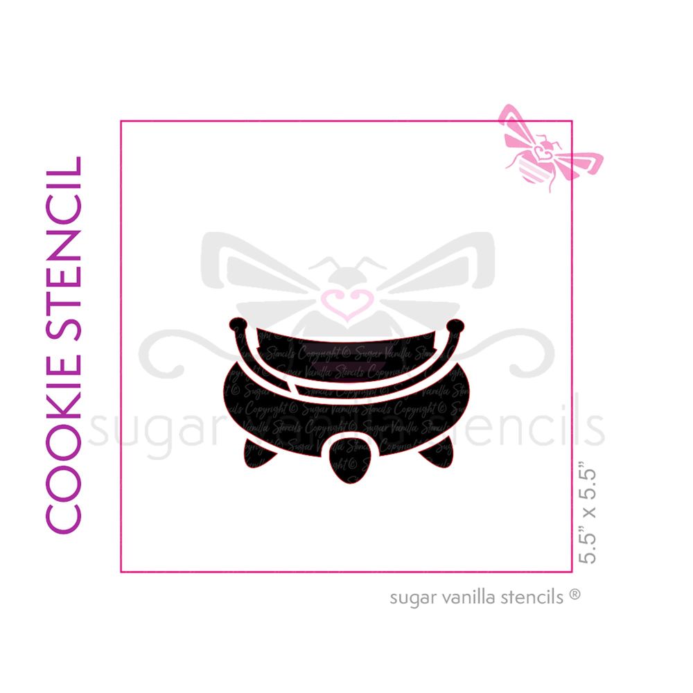 Cauldron Cookie Stencil - Extra Large