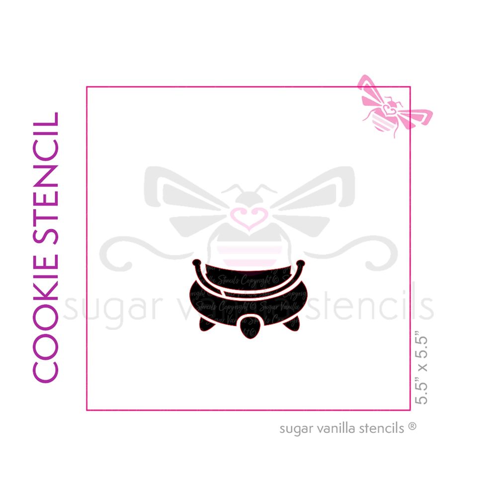 Cauldron Cookie Stencil 2 - Medium
