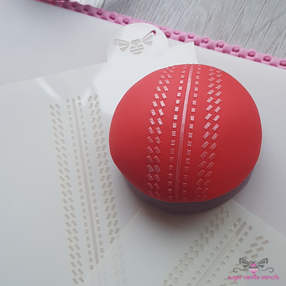 Cricket Ball Cupcake Stencil