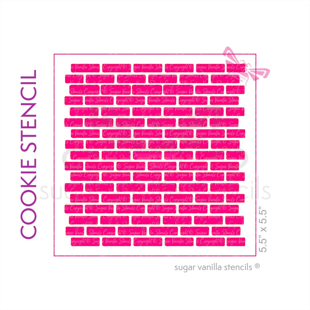 Brick Wall Large Cookie Stencil