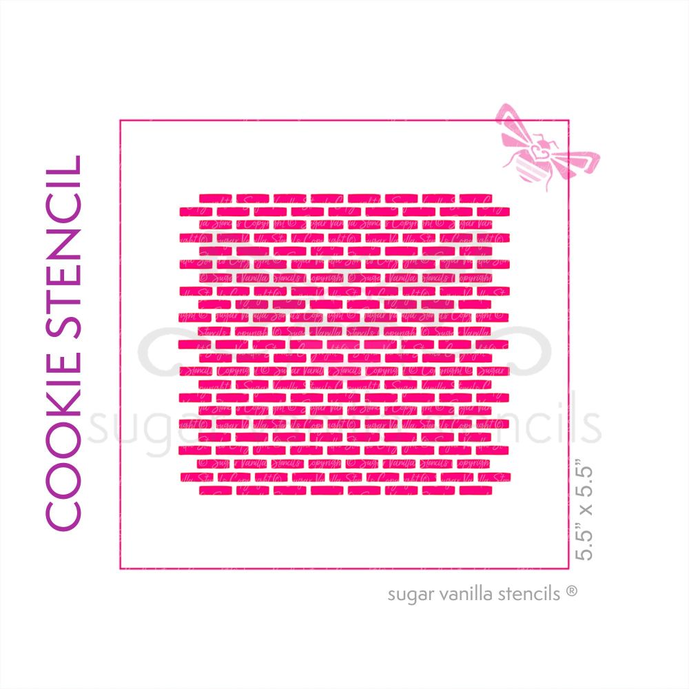 Brick Wall Small Cookie Stencil