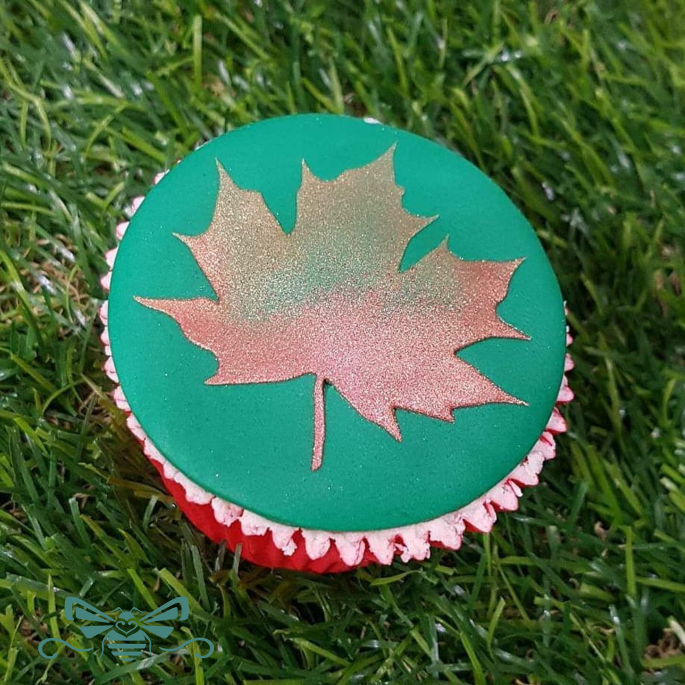 Maple Leaf Cupcake Stencil