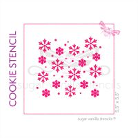 Falling Snowflakes Cookie Stencil