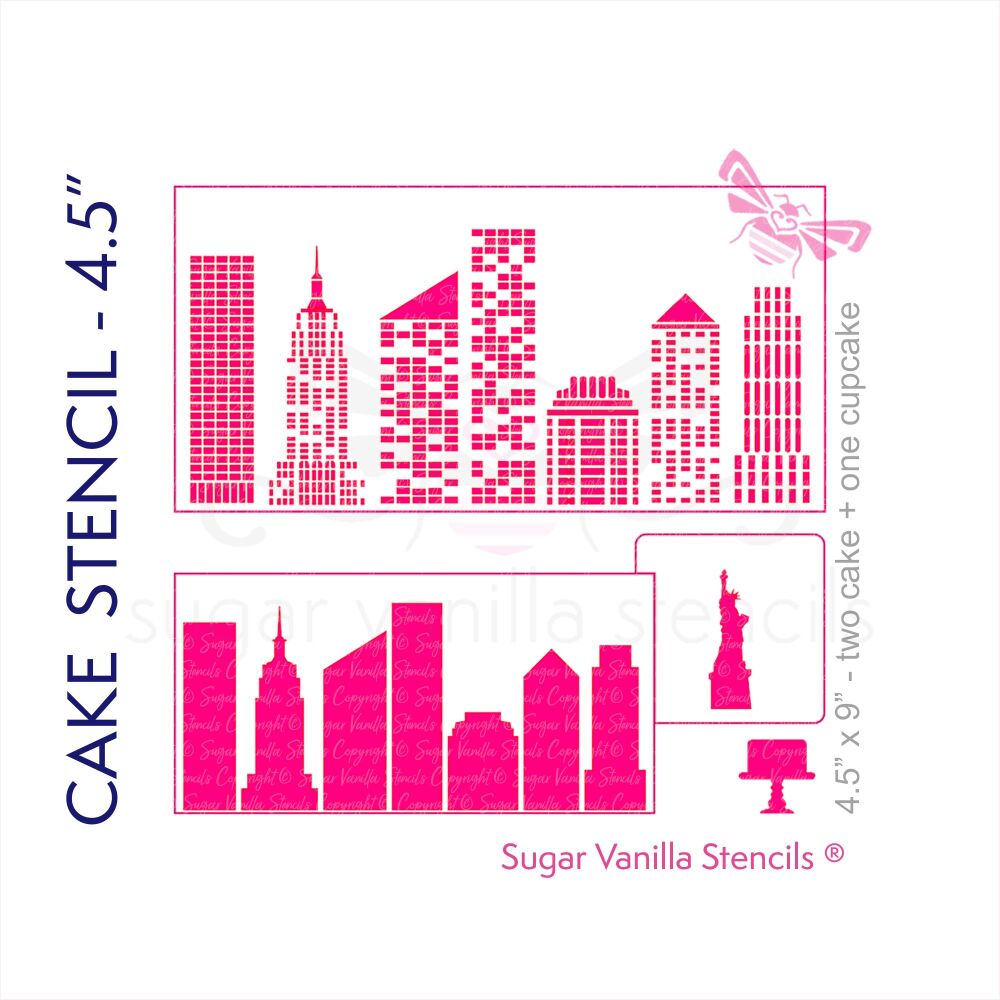 New York Skyline - 2 part stencil