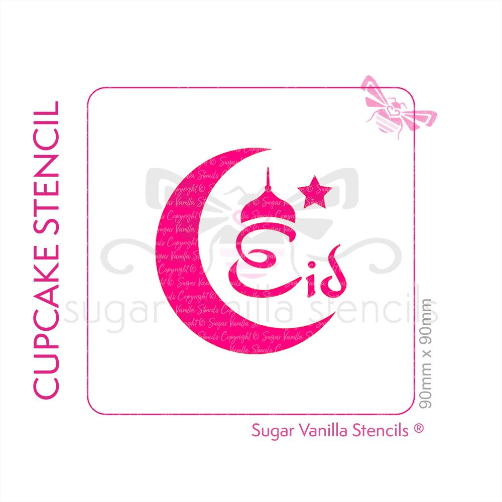 Eid Crescent Cupcake Stencil