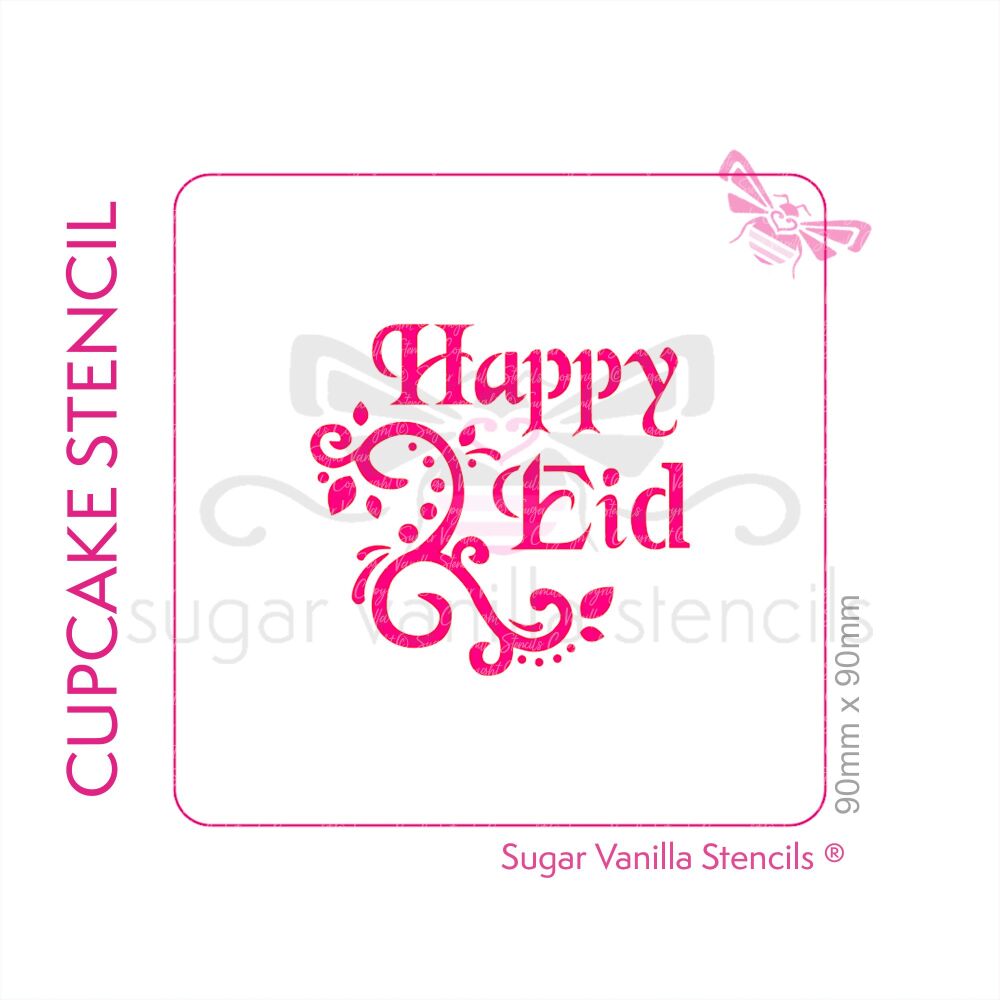 Happy Eid Cupcake Stencil
