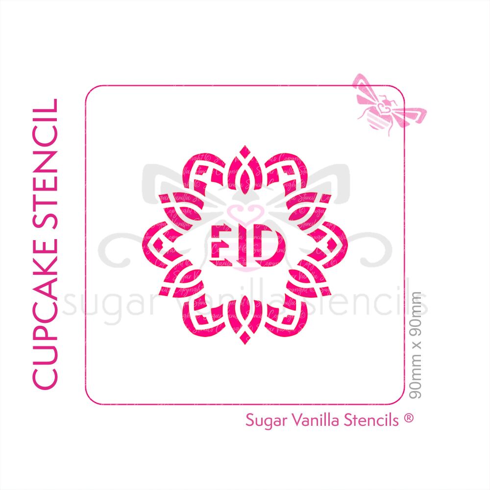 Pattern Eid Cupcake Stencil