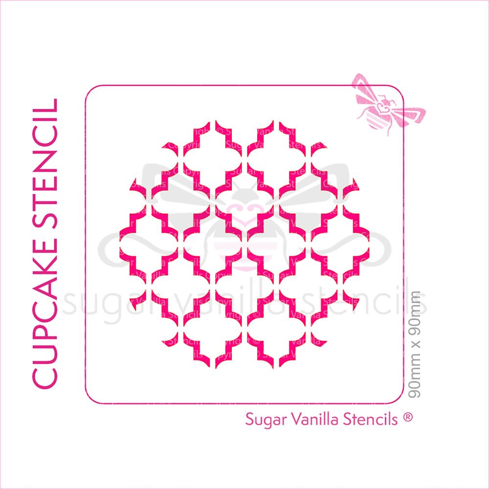 Quatrefoil Cupcake Stencil - Cannes
