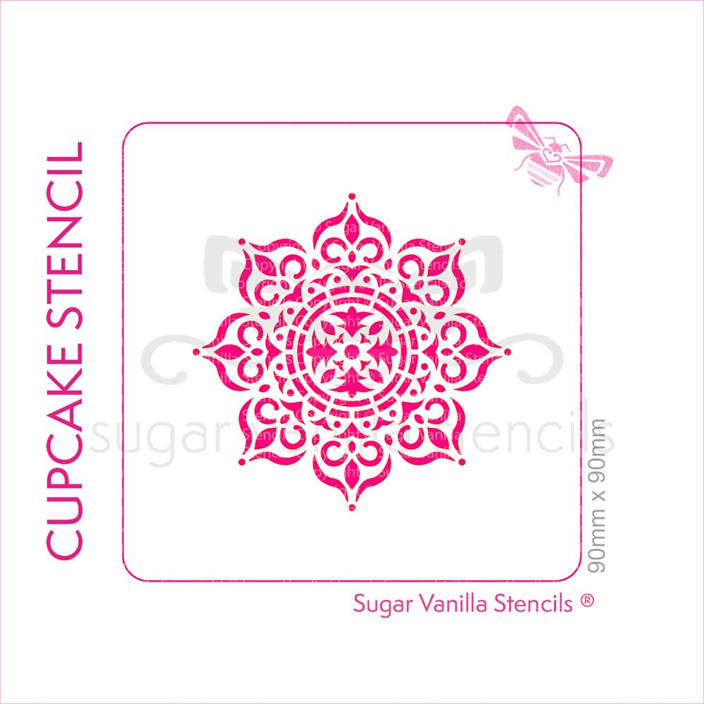 Mehndi Mandala Cupcake Stencil