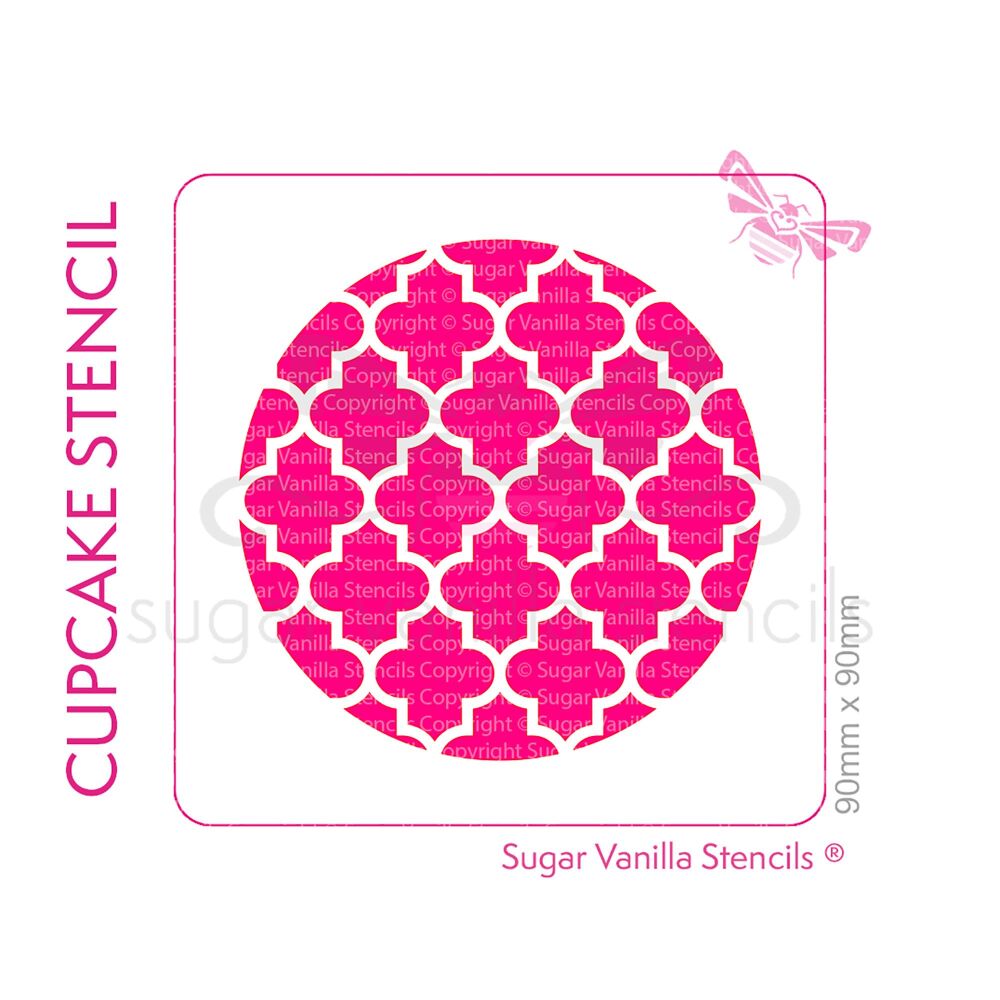 Quatrefoil Cupcake Stencil - Lyon