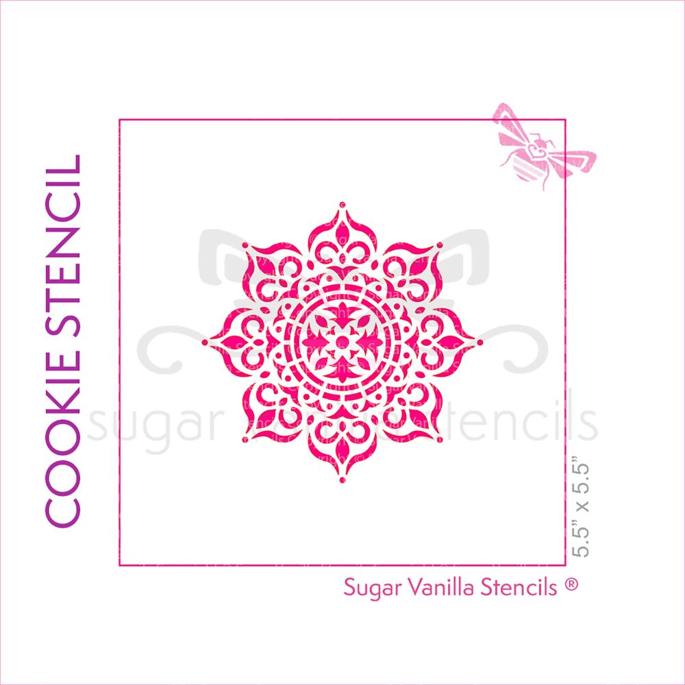 Mehndi Mandala Cookie Stencil