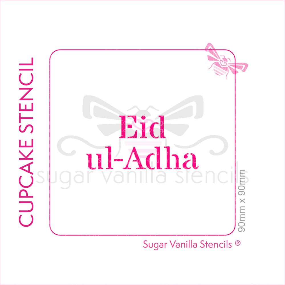Eid ul-Adha Cupcake Stencil - Font Style 2