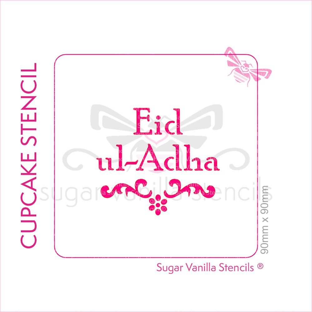 Eid ul-Adha Scroll Cupcake Stencil