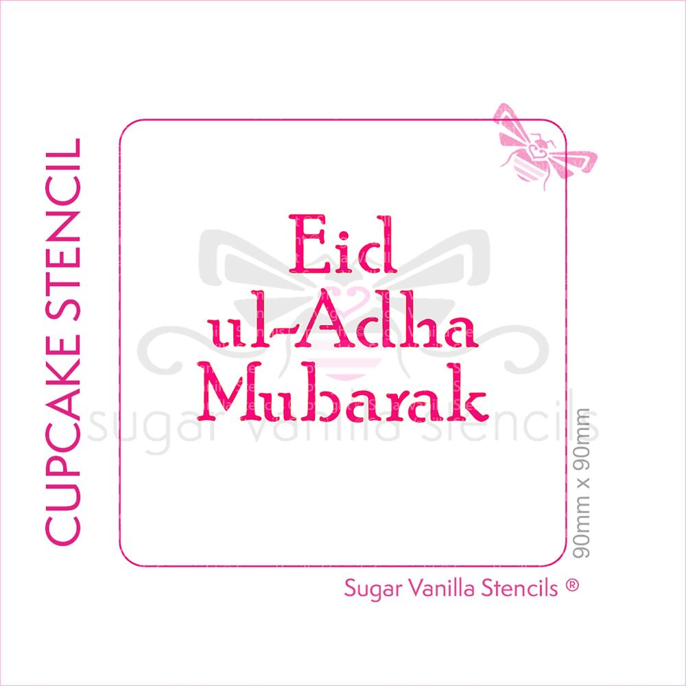 Eid ul-Adha Mubarak Cupcake Stencil