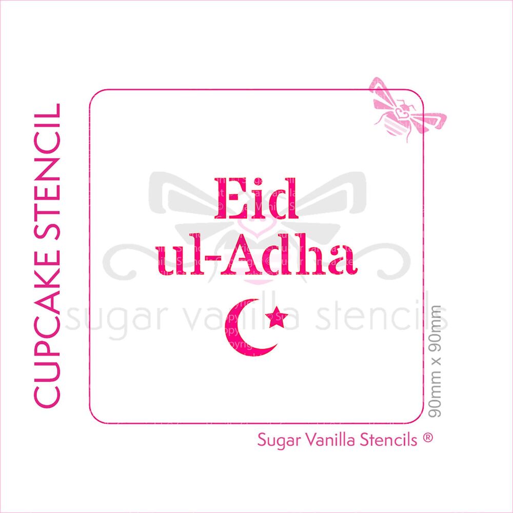 Eid ul-Adha Crescent & Star Cupcake Stencil