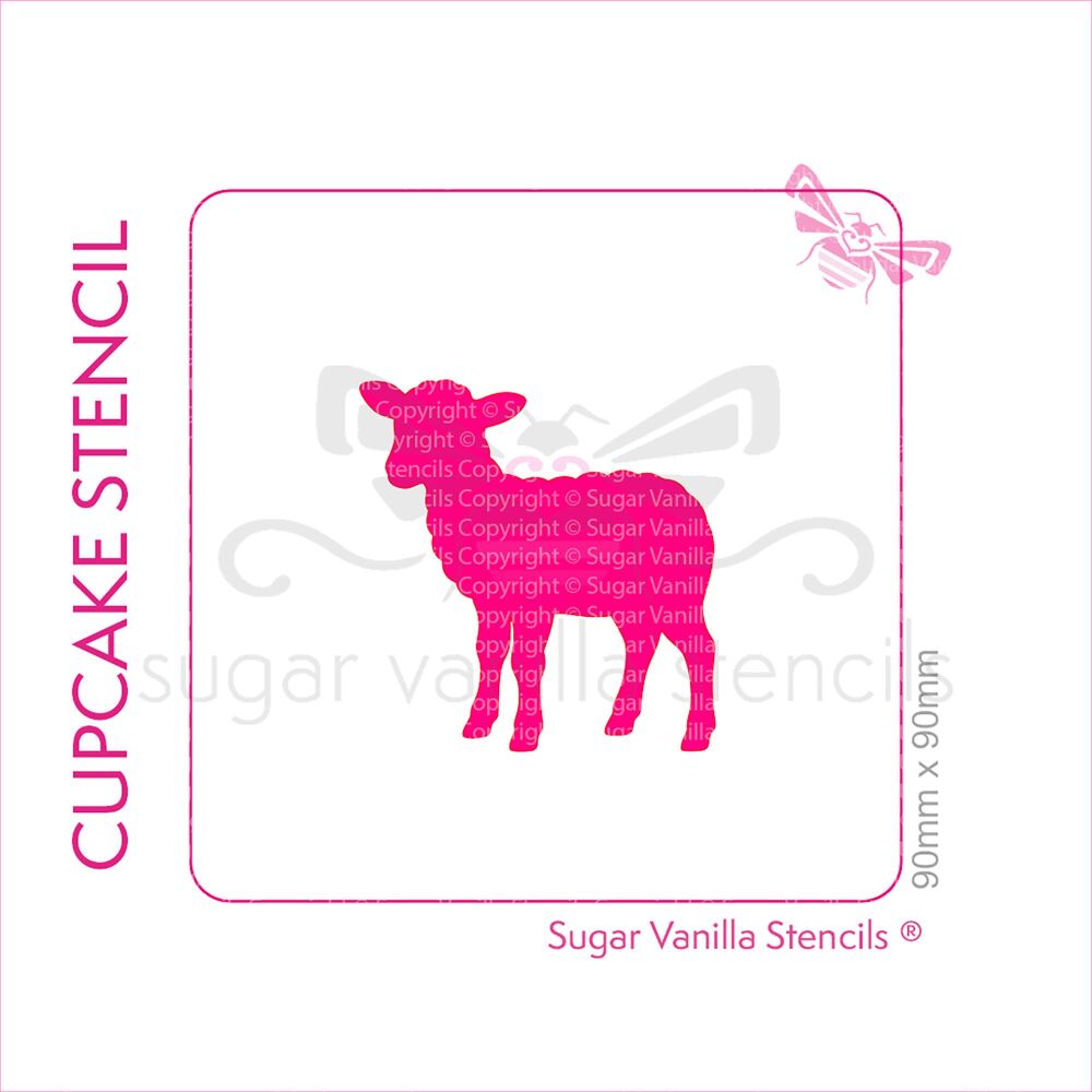 Lamb Cupcake Stencil