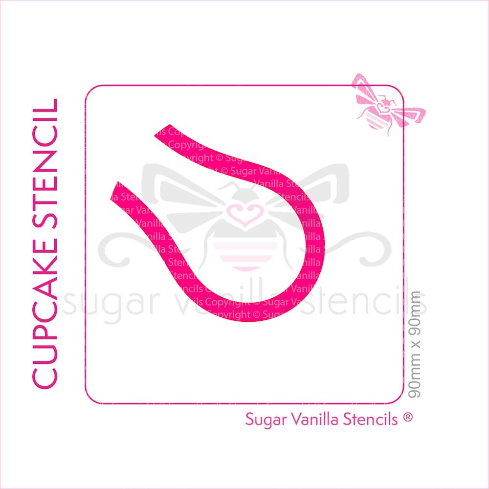 Tennis Ball Cupcake Stencil - U Shape (Version 2)