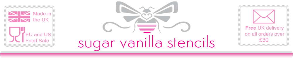 Sugar Vanilla Stencils Cake Decorating Stencils Cupcake