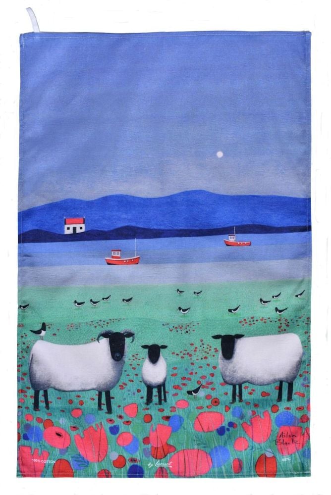 "Woolitt Wanderers" Sheep Cotton Tea Towel