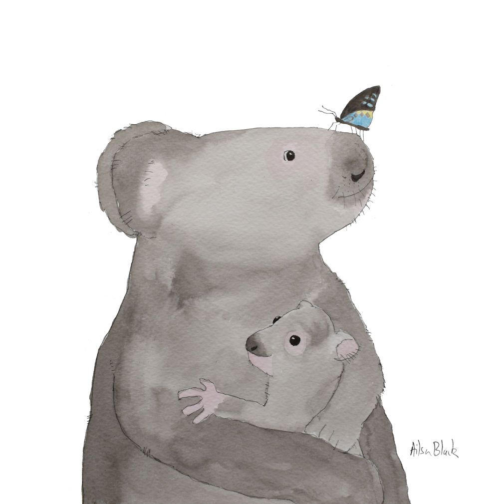 koala and butterfly