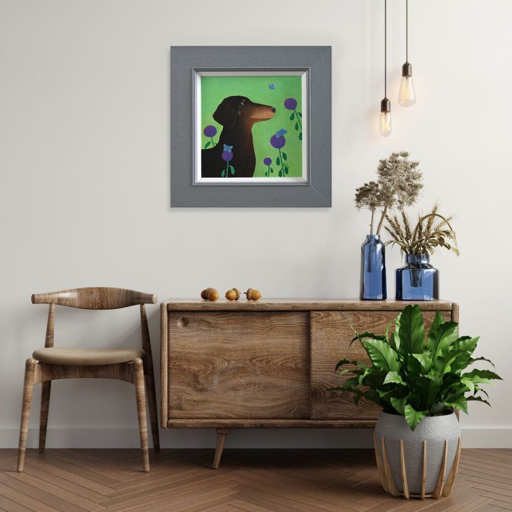 Daisy - An original painting of a Miniature Dachshund
