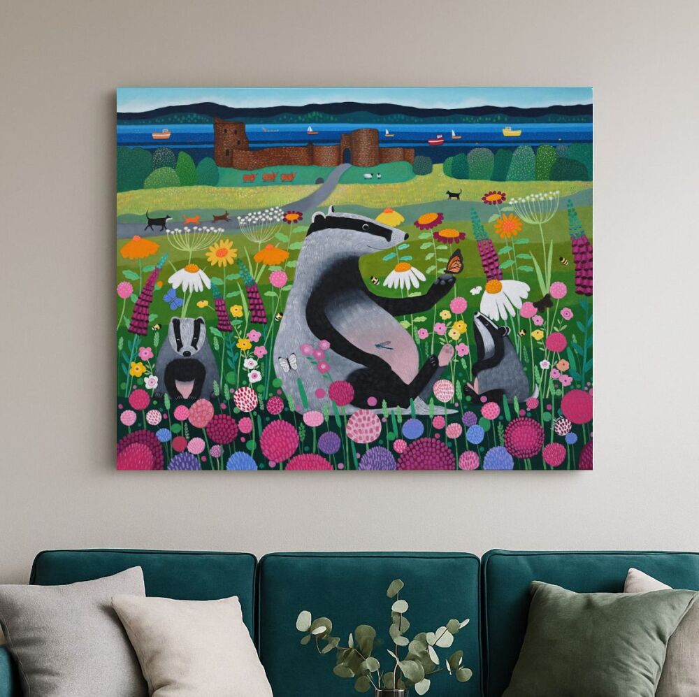Badgers Big Day Out - an original painting for sale