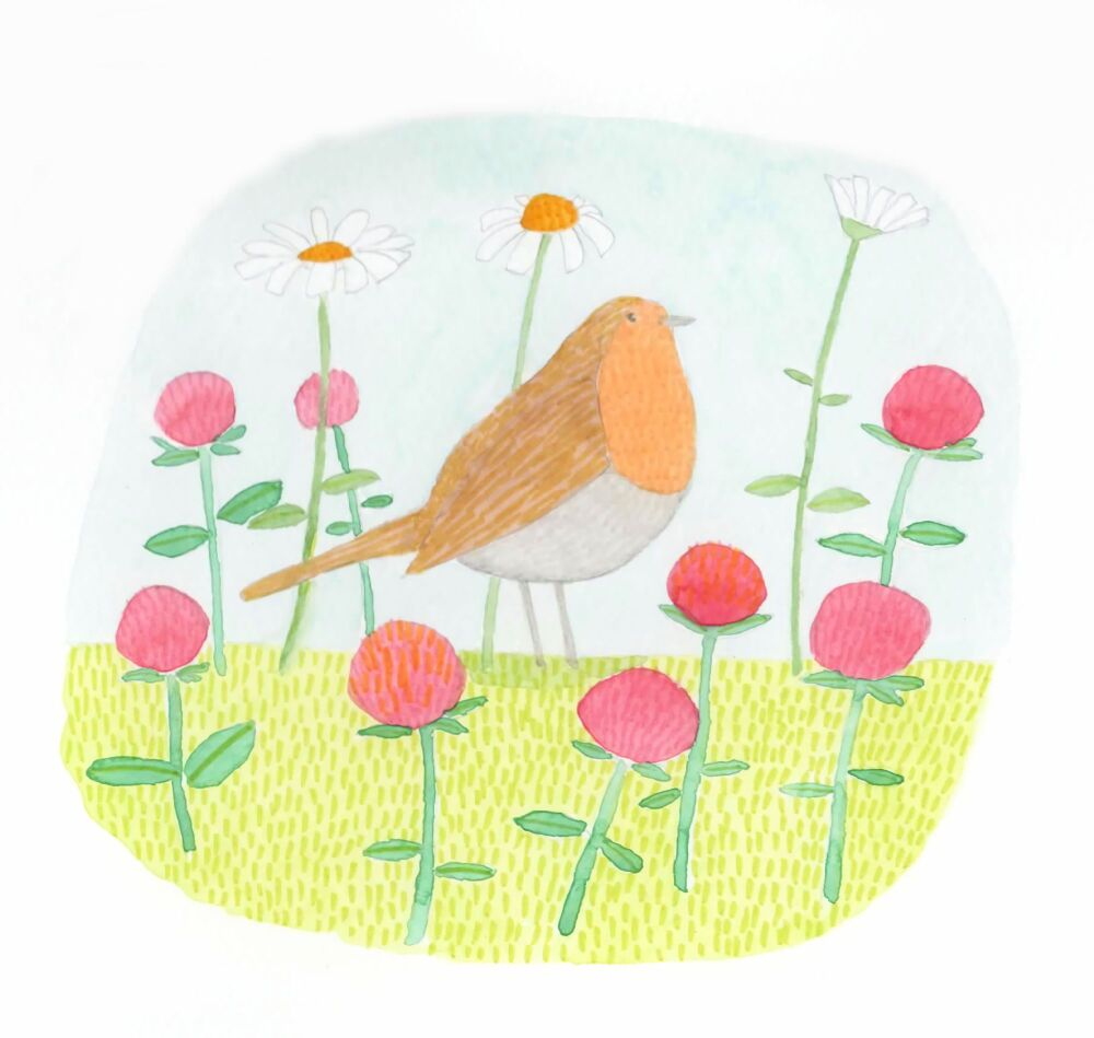 Robin Watercolour Painting
