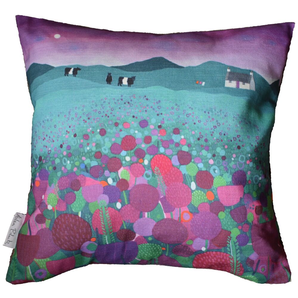 Underneath a Purple Sky Cotton Linen  Blend Cushion