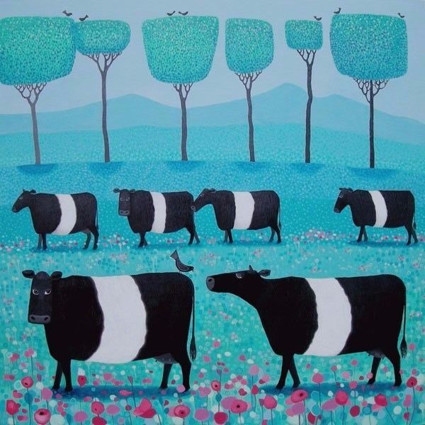 belted galloway painting