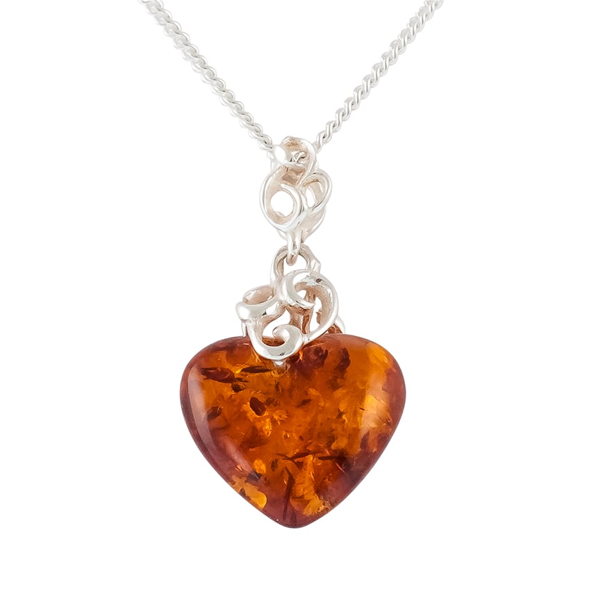 Baltic Amber Heart Pendant 
