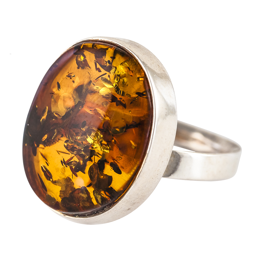 Classic Baltic Amber Oval Ring 