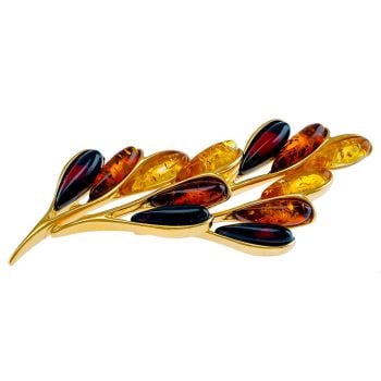 H013-Multicolour Leaf style Brooch