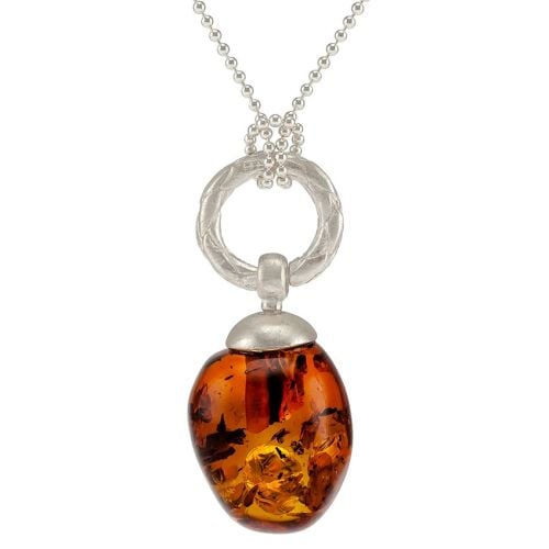 Acorn shape Baltic Cognac Amber Pendant