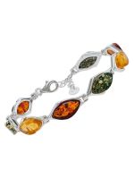 D028-313  Baltic Multicolour amber bracelet