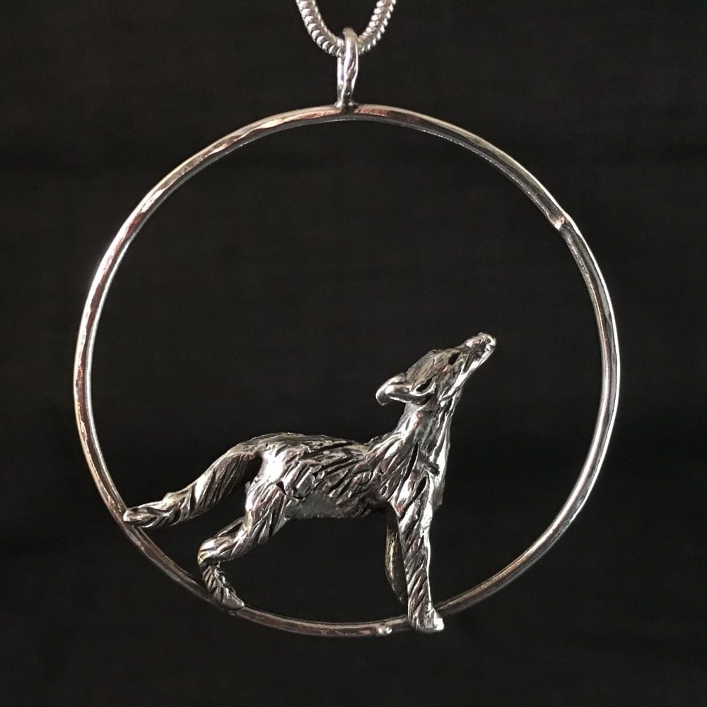 Solid Silver Fox Pendant - One of a Kind 